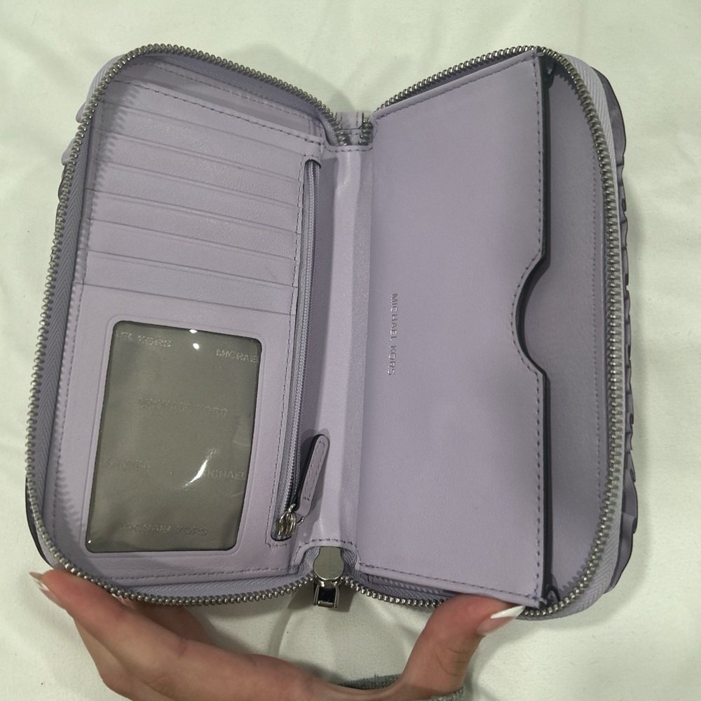Michael Kors Purple Ruffle Wristlet Clutch - Picture 3 of 3